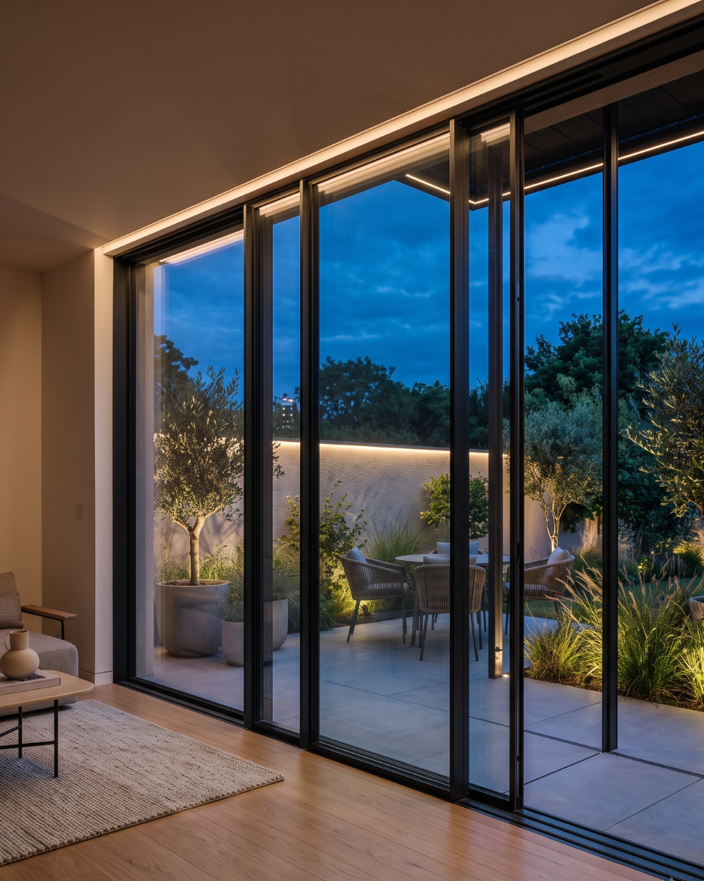 Minimalist Slimline Aluminium Sliding Doors