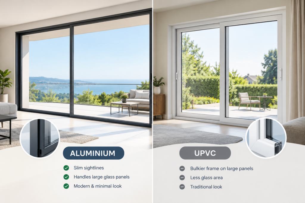 Aluminium Compare to UPVC Windows for Doors