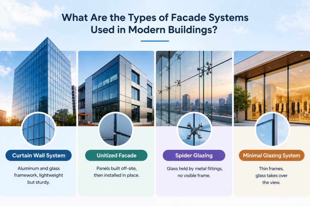 Types of Facade Systems Used in Modern Buildings